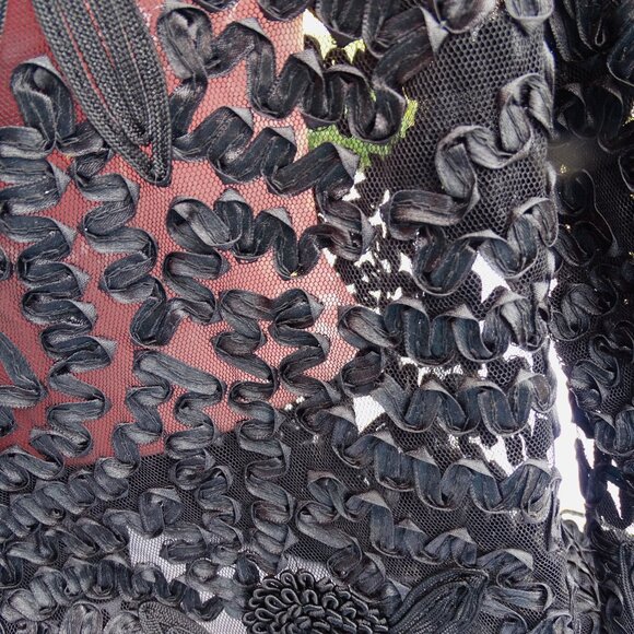 NWT Celsa Black Lace Open Work Cardigan XXL - Picture 7 of 16